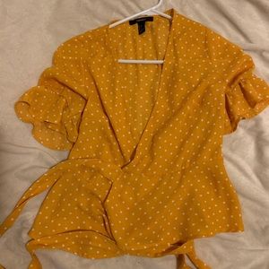Forever 21 Mustard Blouse